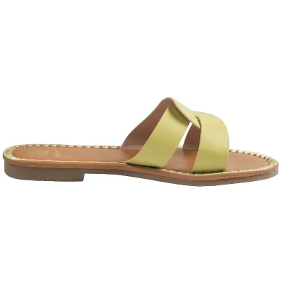 Crisso Flat Sandal-Green